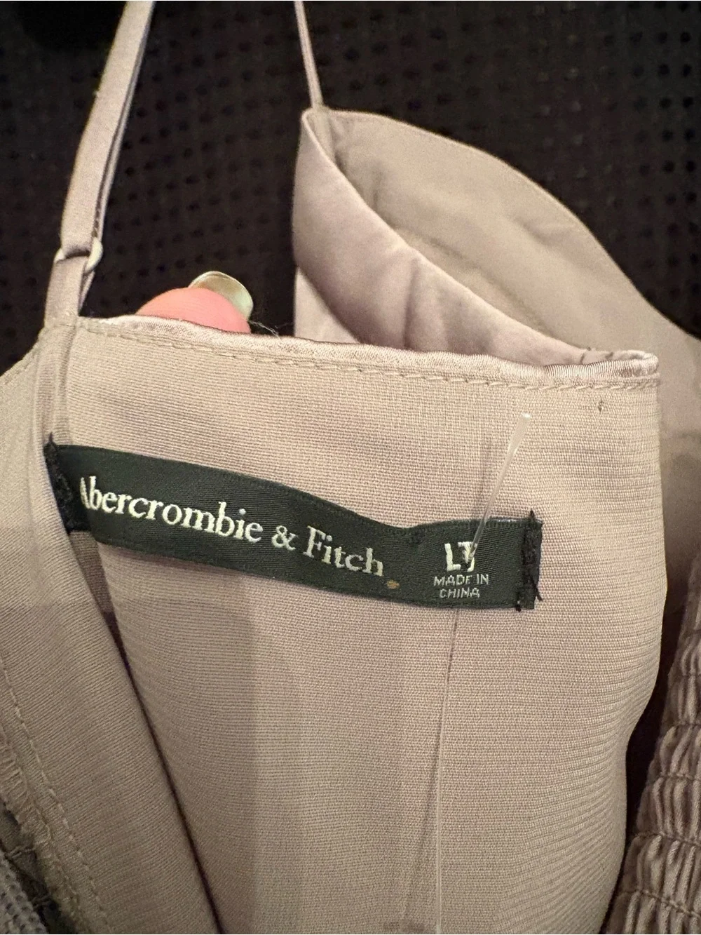 Abercrombie & Fitch Satin Slip Dress in Dusty Mauve